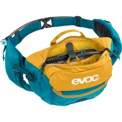 EVOC Hip Pack 3l + Trinkblase 1,5l Blau/gelb -CUBE RFR Teile Verkäufe evoc hip pack 3l bladder 15l loam ocean 4