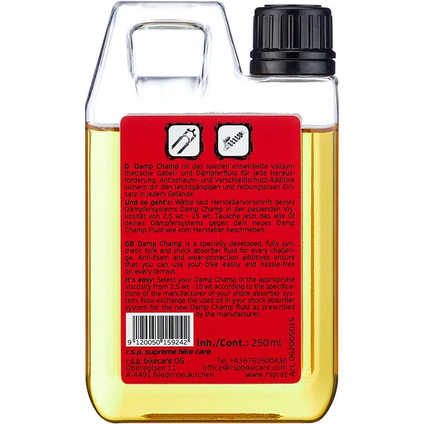R.s.p. Damp Champ Gabelöl 15wt 250ml 4 R.s.p. Damp Champ Gabelöl 15wt 250ml – Bild 2