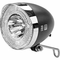 XLC LED Retro Frontlicht Inkl. Reflektor Schwarz/silber
